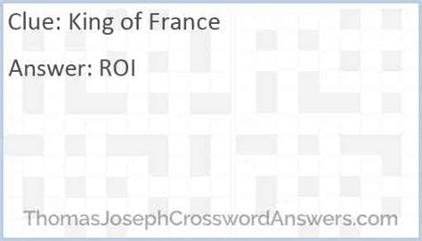 king of france crossword clue|king in france crossword answer.